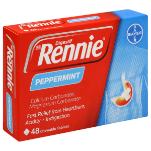 Rennie Peppermint Chewable Tablets 48s