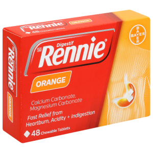 Rennie Orange Chewable Tablets 48s